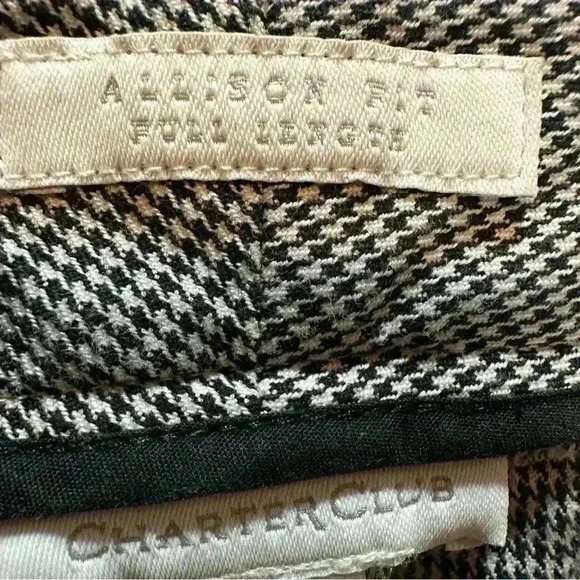Charter Club Houndstooth Dress Pants Allison Fit Full Length Women’s Size 4 - Picture 8 of 10